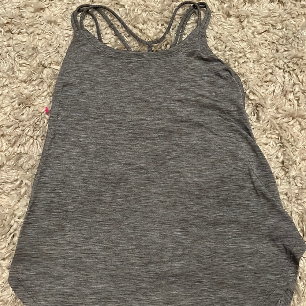 Ivvia size kids 8 cross back tank top, purple and gray, 2 for $15 or $8 each!